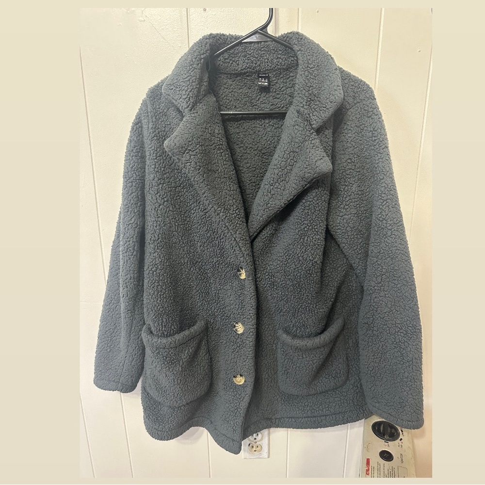 SHEIN Fluffy Button down Cardigan
